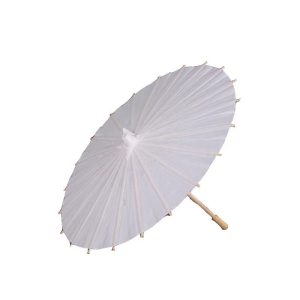 Craft Gifts Paper Umbrellas Customization DIY Handmade Drawing Blank Wooden Handle Paper Umbrella